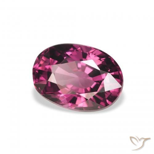 Granate rodolita Púrpura medio natural de 2.67 ct, Ovalada, VVS