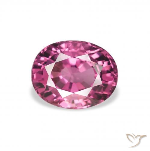 2.05ct Natural Púrpura rosado Granate Rodolita, Ovalada, VVS