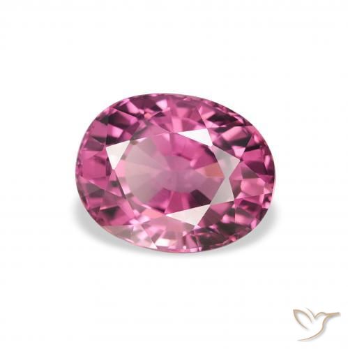 Granate rodolita Púrpura rosado natural de 2.05 ct, Ovalada, VVS