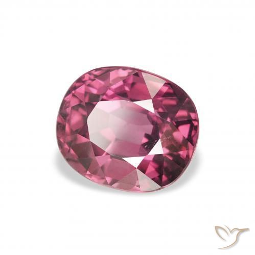 Granate rodolita Púrpura medio natural de 2.27 ct, Ovalada, VS