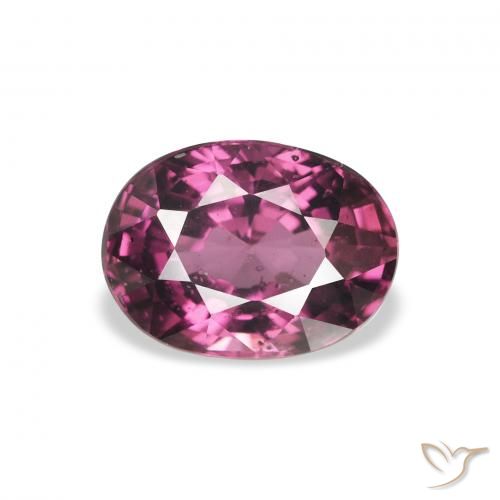 2.29ct Natural Púrpura oscuro Granate Rodolita, Ovalada, VS