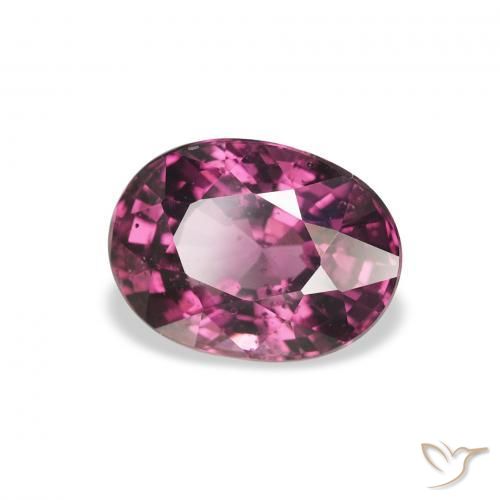 Granate rodolita Púrpura oscuro natural de 2.29 ct, Ovalada, VS
