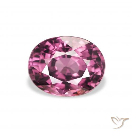 2.11ct Natural Púrpura rojizo Granate Rodolita, Ovalada, VS