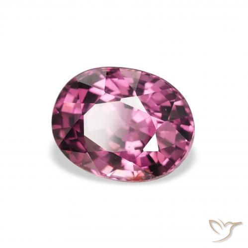 Granate rodolita Púrpura rojizo natural de 2.11 ct, Ovalada, VS