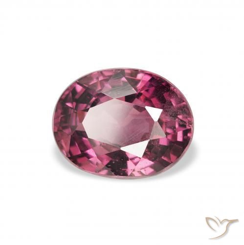 Granate rodolita Púrpura medio natural de 2.13 ct, Ovalada, VS