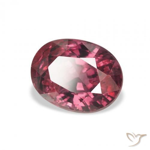 Granate rodolita Púrpura baya natural de 2.95 ct, Ovalada, VS
