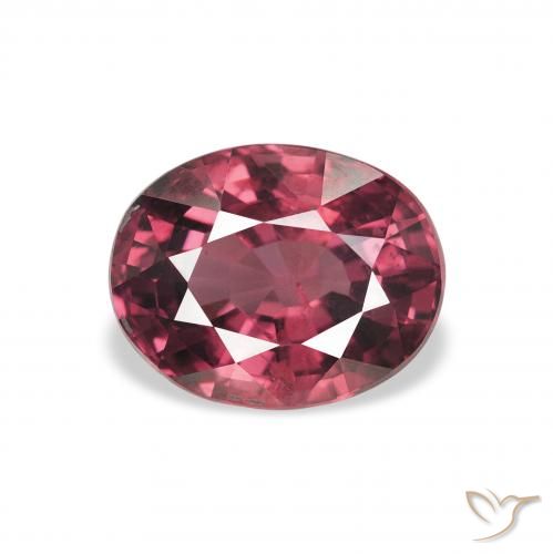 2.23ct Natural Púrpura rojizo Granate Rodolita, Ovalada, VS