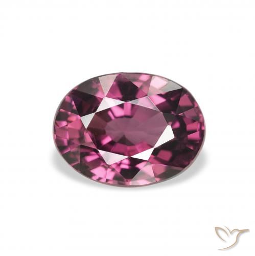 2.28ct Natural Púrpura medio Granate Rodolita, Ovalada, VS