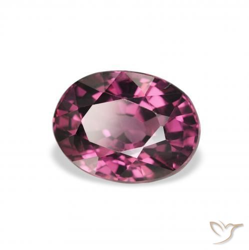 Granate rodolita Púrpura medio natural de 2.28 ct, Ovalada, VS