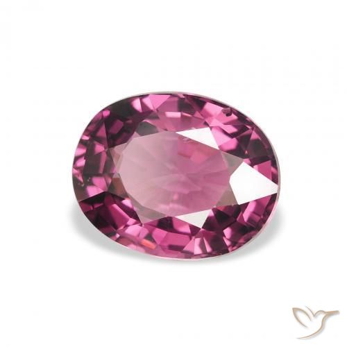Granate rodolita Rosado magenta natural de 2.47 ct, Ovalada, VS