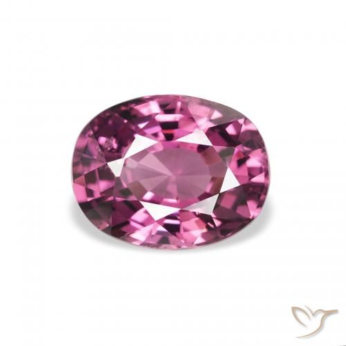 2.27ct Natural Púrpura baya rosado Granate Rodolita, Ovalada, VS