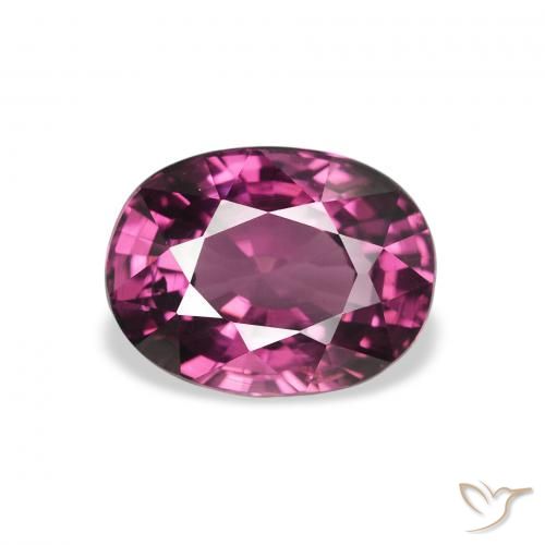 2.41ct Natural Púrpura baya rosado Granate Rodolita, Ovalada, VS