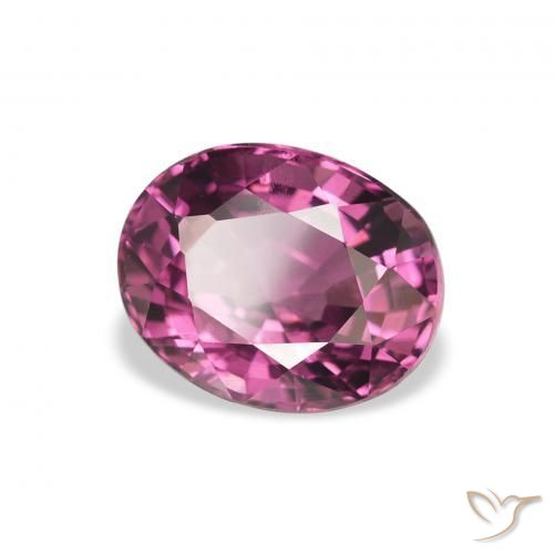 Granate rodolita Púrpura baya rosado natural de 2.56 ct, Ovalada, VS