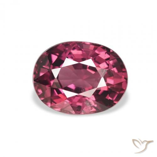 2.76ct Natural Púrpura rojizo Granate Rodolita, Ovalada, VS