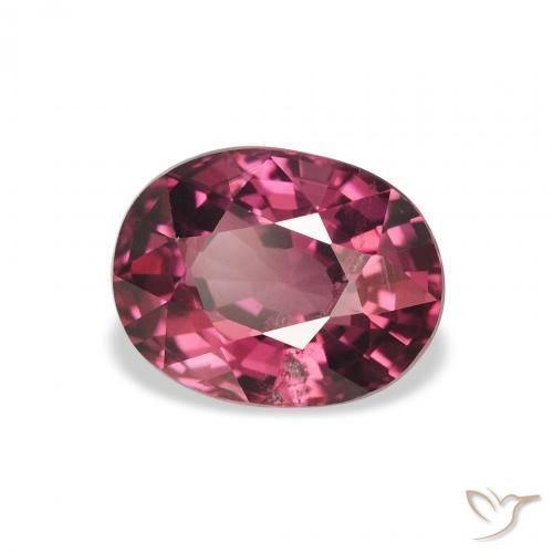 Granate rodolita Púrpura rojizo natural de 2.76 ct, Ovalada, VS