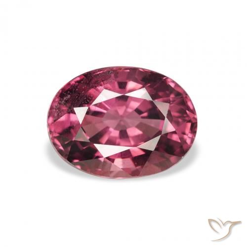 2.46ct Natural Púrpura baya rosado Granate Rodolita, Ovalada, VS
