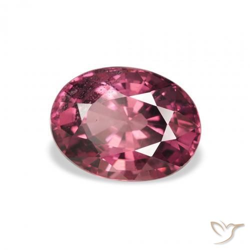 Granate rodolita Púrpura baya rosado natural de 2.46 ct, Ovalada, VS