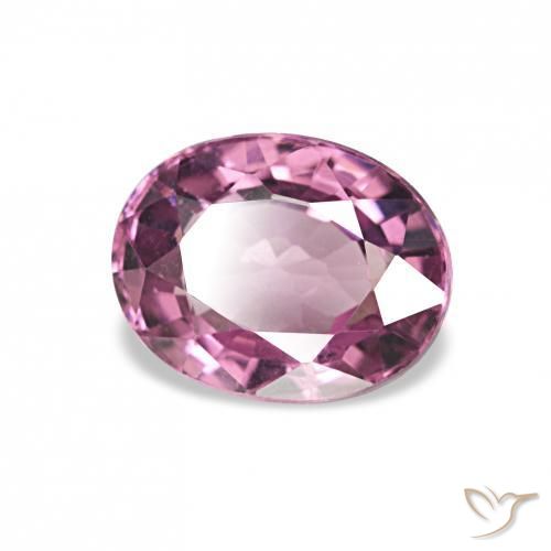 Granate rodolita Rosado magenta medio natural de 1.07 ct, Ovalada, VS