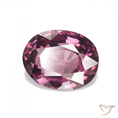 Granate rodolita Púrpura medio natural de 1.89 ct, Ovalada, VVS-VS