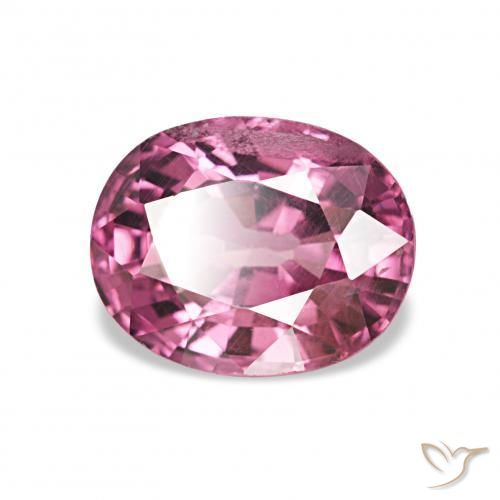 Granate rodolita Púrpura rosado natural de 1.57 ct, Ovalada, VS