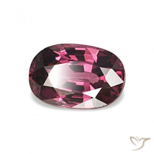 Granate rodolita Púrpura medio natural de 1.09 ct, Ovalada, VS