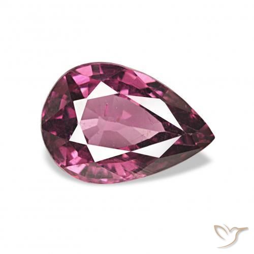Granate rodolita Púrpura medio natural de 1.21 ct, En forma de pera, VS