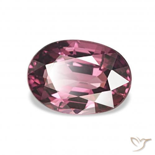 Granate rodolita Rojo frambuesa natural de 1.28 ct, Ovalada, VVS