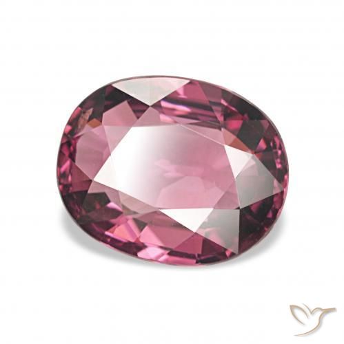 Granate rodolita Rosado magenta natural de 1.58 ct, Ovalada, VVS