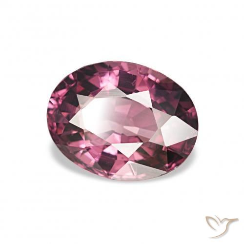 Granate rodolita Rojo frambuesa natural de 1.12 ct, Ovalada, VVS