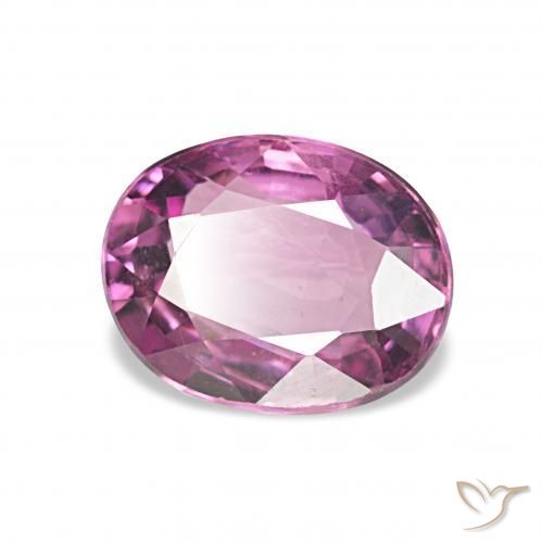 Granate rodolita Rojo frambuesa claro natural de 1.27 ct, Ovalada, VVS-VS