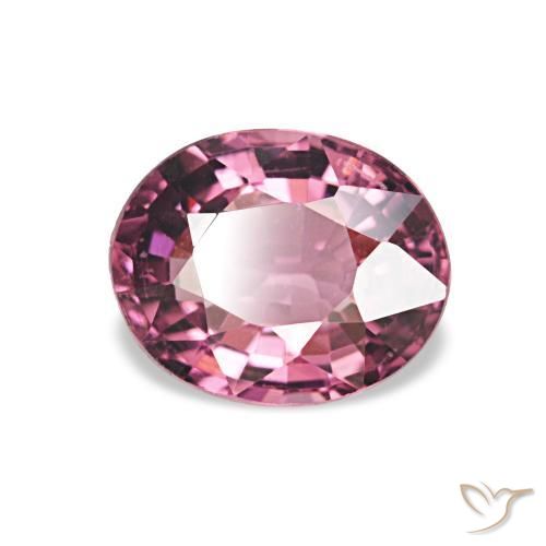 Granate rodolita Púrpura rosado natural de 1.11 ct, Ovalada, VVS