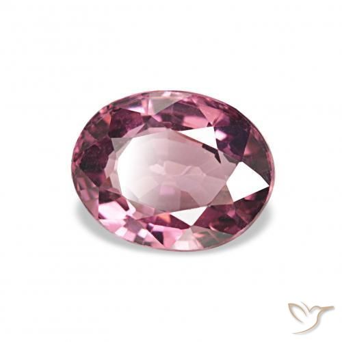 Granate rodolita Púrpura medio natural de 1.15 ct, Ovalada, VVS