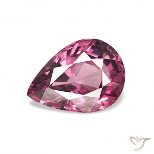 Granate rodolita Uva natural de 1.27 ct, En forma de pera, VVS