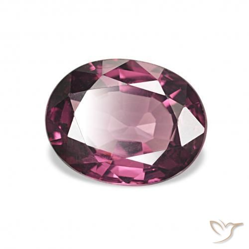 Granate rodolita Púrpura medio natural de 1.50 ct, Ovalada, VVS