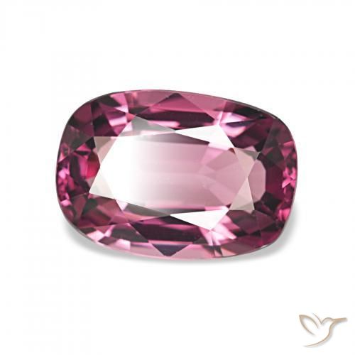 Granate rodolita Púrpura intenso natural de 1.85 ct, Forma Cojín, VVS