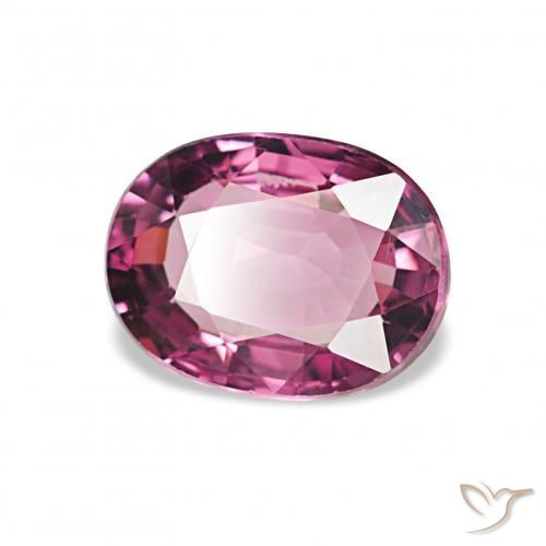 Granate rodolita Púrpura medio natural de 1.17 ct, Ovalada, VVS