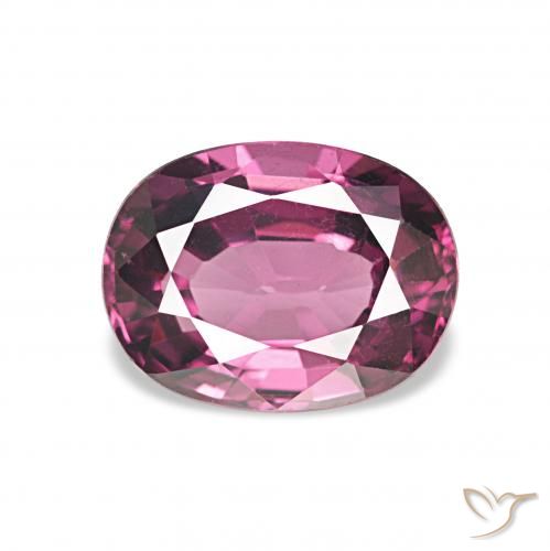 1.35ct Púrpura intenso Granate rodolita, Ovalada, VVS