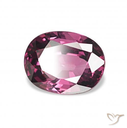 Granate rodolita Púrpura intenso natural de 1.35 ct, Ovalada, VVS