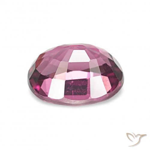 Granate rodolita Púrpura intenso natural de 1.35 ct, Ovalada, VVS