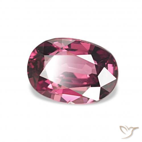Granate rodolita Púrpura medio natural de 1.24 ct, Ovalada, VVS