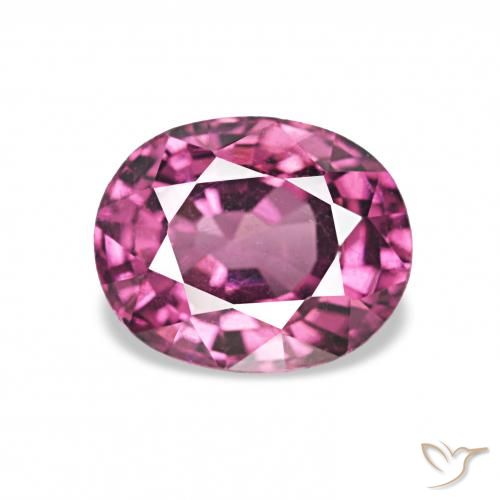 1.25ct Púrpura medio Granate rodolita, Ovalada, VVS-VS