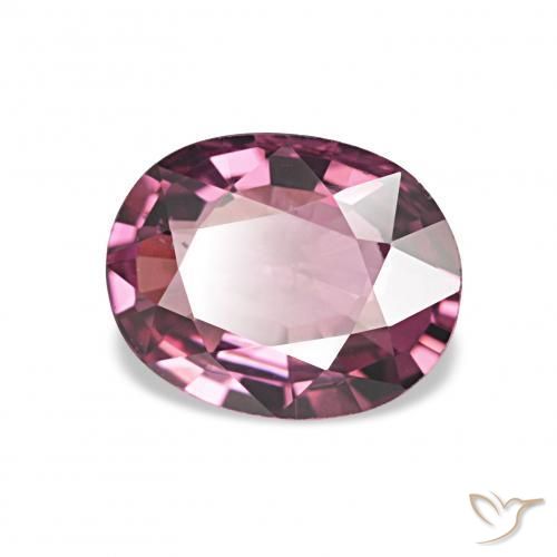 Granate rodolita Púrpura rojizo oscuro natural de 1.13 ct, Ovalada, VVS-VS