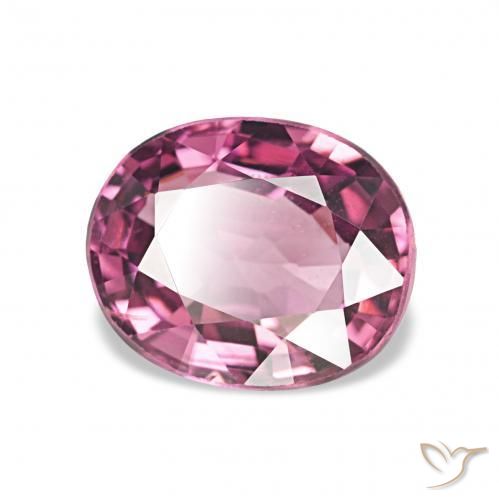 Granate rodolita Púrpura medio natural de 1.54 ct, Ovalada, VVS-VS