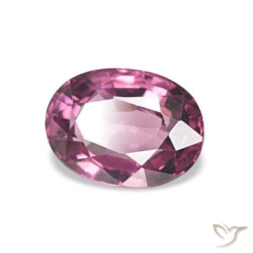 Granate rodolita Púrpura medio natural de 1.06 ct, Ovalada, VVS-VS