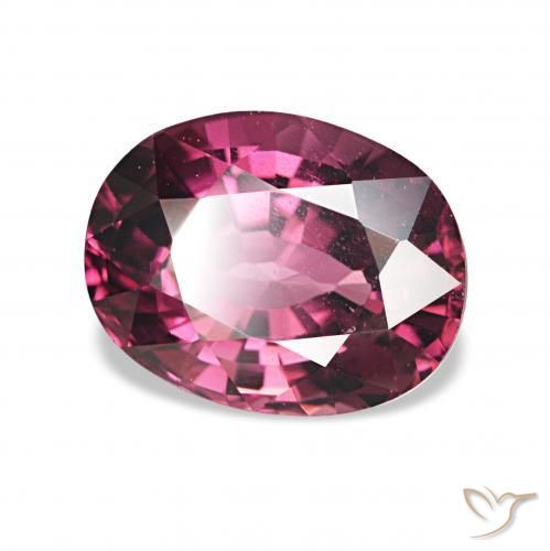 Granate rodolita Púrpura oscuro natural de 1.65 ct, Ovalada, VVS-VS