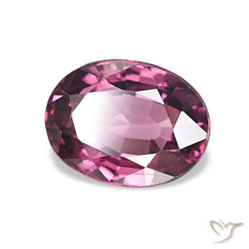 Granate rodolita Púrpura rojizo natural de 1.34 ct, Ovalada, VVS-VS