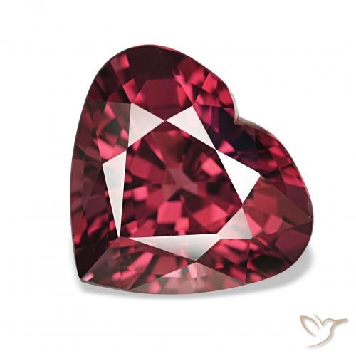 4.19ct Rojo merlot Granate rodolita, Corazón, VVS