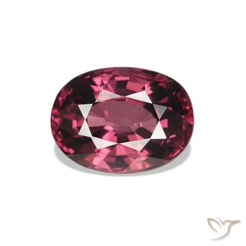 Granate rodolita Magenta intenso natural de 1.21 ct, Ovalada, VVS-VS