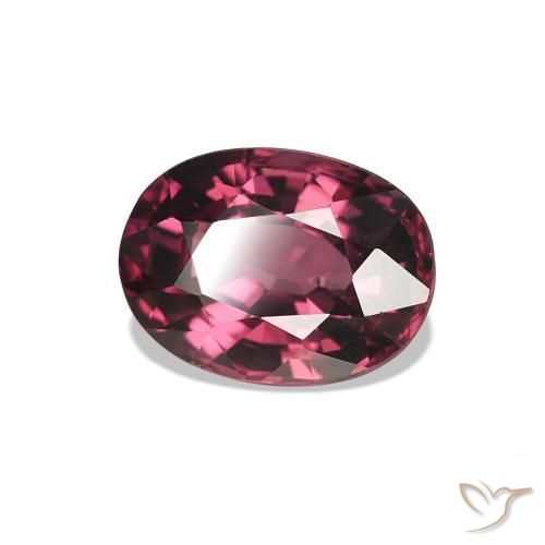 Granate rodolita Magenta intenso natural de 1.21 ct, Ovalada, VVS-VS