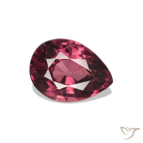 Granate rodolita Rojo frambuesa natural de 1.03 ct, En forma de pera, VS-SI